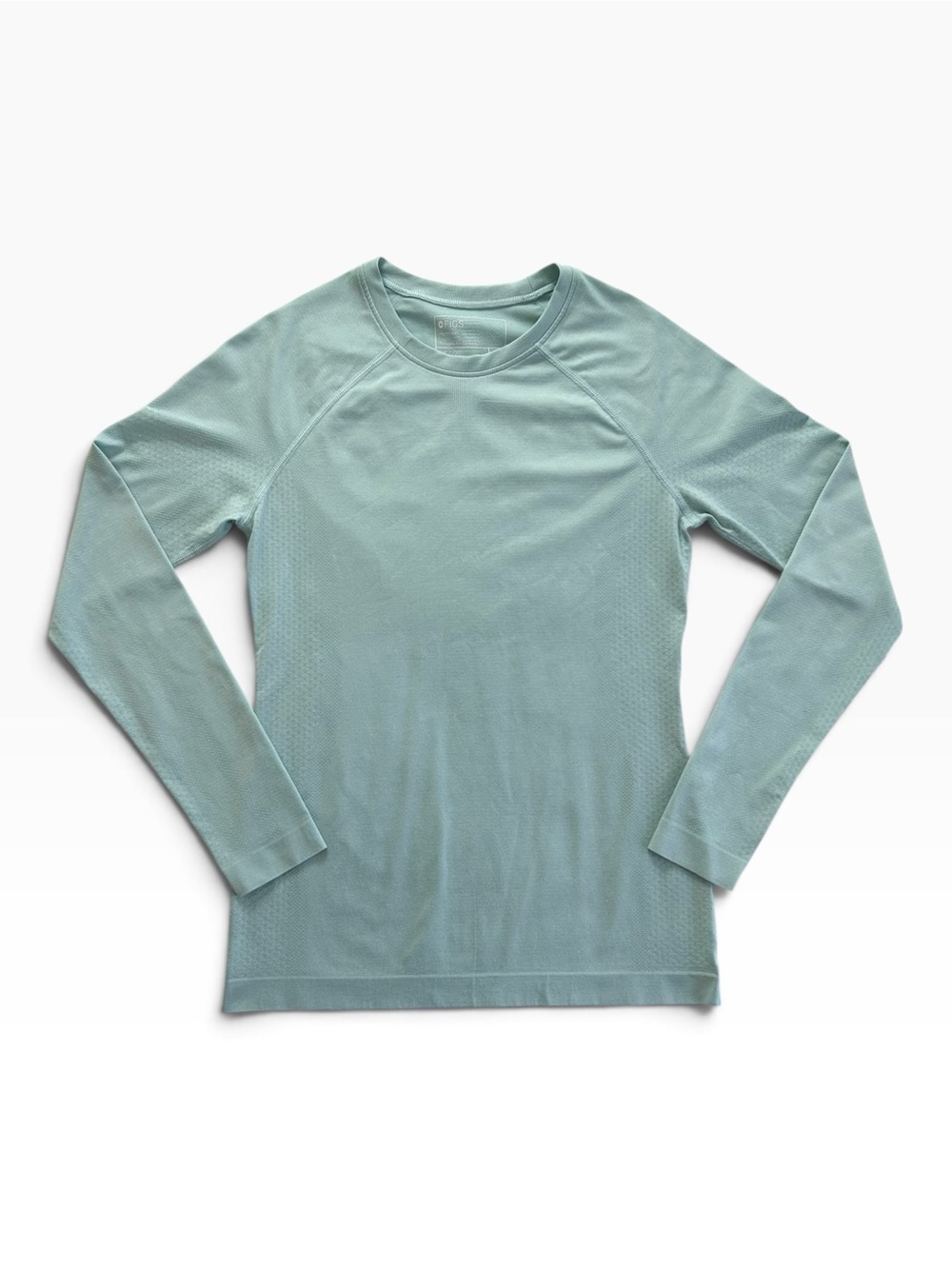 Figs Salta Seamless Long-Sleeve Underscrub in Seafoam